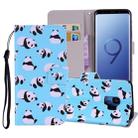 Panda Pattern Colored Drawing Horizontal Flip Leather Case for Galaxy S9, with Holder & Card Slots & Wallet & Lanyard - 1