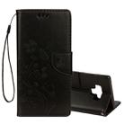 Embossed Butterfly Pattern Horizontal Flip Leather Case with Card Slot & Holder & Wallet & Lanyard For Galaxy Note9(Black) - 1