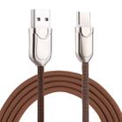 1m 2A USB-C / Type-C to USB 2.0 Data Sync Quick Charger Cable(Brown) - 1
