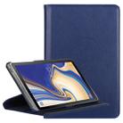 Litchi Texture Horizontal Flip 360 Degrees Rotation Leather Case for Galaxy Tab S4 10.5, with Holder (Dark Blue) - 1