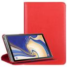 Litchi Texture Horizontal Flip 360 Degrees Rotation Leather Case for Galaxy Tab S4 10.5, with Holder (Red) - 1