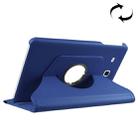 For Galaxy Tab A 7.0 (2016) / T280 / T285 360 Degrees Rotation Litchi Texture Horizontal Flip Solid Color Leather Case with Holder(Dark Blue) - 1