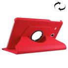 For Galaxy Tab A 7.0 (2016) / T280 / T285 360 Degrees Rotation Litchi Texture Horizontal Flip Solid Color Leather Case with Holder(Red) - 1