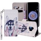 Husky Pattern Colored Drawing Horizontal Flip Leather Case for Galaxy S9, with Holder & Card Slots & Wallet & Lanyard - 1