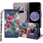 Rose Flower Pattern Colored Drawing Horizontal Flip Leather Case for Galaxy S9, with Holder & Card Slots & Wallet & Lanyard - 1