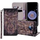 Owl Pattern Colored Drawing Horizontal Flip Leather Case for Galaxy S9, with Holder & Card Slots & Wallet & Lanyard - 1