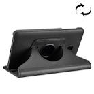 For Galaxy Tab A 8.0 (2017) / T380 / T385 Litchi Texture Horizontal Flip 360 Degrees Rotation Leather Case with Holder(Black) - 1