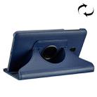 For Galaxy Tab A 8.0 (2017) / T380 / T385 Litchi Texture Horizontal Flip 360 Degrees Rotation Leather Case with Holder(Dark Blue) - 1