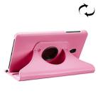 For Galaxy Tab A 8.0 (2017) / T380 / T385 Litchi Texture Horizontal Flip 360 Degrees Rotation Leather Case with Holder(Pink) - 1