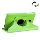 For Galaxy Tab A 8.0 (2017) / T380 / T385 Litchi Texture Horizontal Flip 360 Degrees Rotation Leather Case with Holder(Green) - 1