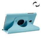 For Galaxy Tab A 8.0 (2017) / T380 / T385 Litchi Texture Horizontal Flip 360 Degrees Rotation Leather Case with Holder(Blue) - 1