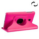 For Galaxy Tab A 8.0 (2017) / T380 / T385 Litchi Texture Horizontal Flip 360 Degrees Rotation Leather Case with Holder(Magenta) - 1