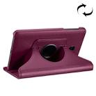 For Galaxy Tab A 8.0 (2017) / T380 / T385 Litchi Texture Horizontal Flip 360 Degrees Rotation Leather Case with Holder(Purple) - 1