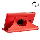 For Galaxy Tab A 8.0 (2017) / T380 / T385 Litchi Texture Horizontal Flip 360 Degrees Rotation Leather Case with Holder(Red) - 1