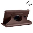 For Galaxy Tab A 8.0 (2017) / T380 / T385 Litchi Texture Horizontal Flip 360 Degrees Rotation Leather Case with Holder(Brown) - 1