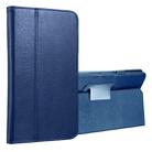For Galaxy Tab A 8.0 (2017) / T380 / T385 Litchi Texture Horizontal Flip PU Leather Protector Case with Holder (Dark Blue) - 1