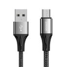 JOYROOM S-0230N1 N1 Series 0.2m 3A USB to Micro USB Data Sync Charge Cable(Black) - 1