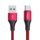 JOYROOM S-1030N1 N1 Series 1m 3A USB to USB-C / Type-C Data Sync Charge Cable (Red) - 1