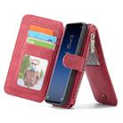 CaseMe for Galaxy S9 Crazy Horse Texcture Detachable Horizontal Flip Leather Case with Card Slot & Holder & Zipper Wallet & Photo Frame(Red) - 1