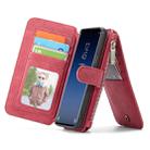 CaseMe for Galaxy S9+ Crazy Horse Texcture Detachable Horizontal Flip Leather Case with Card Slot & Holder & Zipper Wallet & Photo Frame(Red) - 1