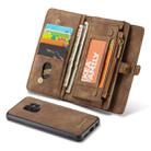 CaseMe for Galaxy S9 Detachable Multifunctional Horizontal Flip Leather Case with Card Slot & Holder & Zipper Wallet & Photo Frame(Coffee) - 1