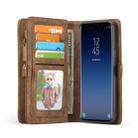 CaseMe for Galaxy S9 Detachable Multifunctional Horizontal Flip Leather Case with Card Slot & Holder & Zipper Wallet & Photo Frame(Coffee) - 4