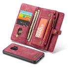 CaseMe for Galaxy S9 Detachable Multifunctional Horizontal Flip Leather Case with Card Slot & Holder & Zipper Wallet & Photo Frame(Red) - 4