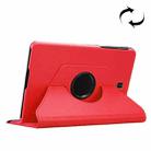 Litchi Texture Horizontal Flip 360 Degrees Rotation Leather Case for Galaxy Tab S4 10.5 T830 / T835, with Holder (Red) - 1