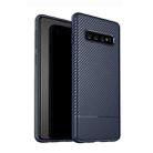 Lewei Series Carbon Fiber Texture TPU Protective Case for Galaxy S10 (Blue) - 1