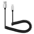 30cm to 100cm High Speed Spring Style Micro USB to USB 2.0 Flexible Elastic Spring Coiled Cable USB Data Sync Cable , For Galaxy, Huawei, Xiaomi, LG, HTC, Sony and Other Smart Phones(Silver) - 1