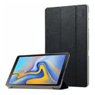 ENKAY Silk Texture Horizontal Flip PU Leather Case for Galaxy Tab A 10.5 / T595 & T590, with Three-folding Holder & Sleep / Wake-up Function(Black) - 1