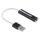 Aluminum Shell 3.5mm Jack External USB Sound Card HIFI Magic Voice 7.1 Channel Adapter Free Drive for Computer, Desktop, Speakers, Headset (Black) - 1