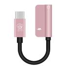 ENKAY Hat-ptince Type-C to Type-C&3.5mm Jack Charge Audio Adapter Cable, For Galaxy, HTC, Google, LG, Sony, Huawei, Xiaomi, Lenovo and Other Android Phone(Rose Gold) - 1