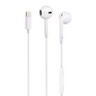 1.2m Wired In Ear USB-C / Type-C Interface Headset with Mic, Not For Samsung Phones(White) - 1