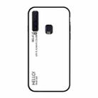 Gradient Color Glass Case for Galaxy A9 (2018) / A9s (White) - 1