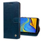 Business Style Oil Wax Texture Horizontal Flip Leather Case for Samsung Galaxy A9 (2018) / A9s, with Holder & Card Slots & Wallet c(Blue) - 1