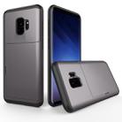 For Galaxy S9 TPU + PC Dropproof Protective Back Cover Case with Card Slot(Grey) - 1