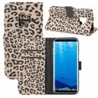 For Galaxy S9 Leopard Pattern PU + PC Horizontal Flip Leather Case with Holder & Card Slots & Wallet(Brown) - 1
