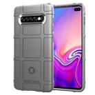 Shockproof Protector Cover Full Coverage Silicone Case for Galaxy S10+(Grey) - 1