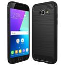 For Smasung Galaxy A5 / A520 (2017) Brushed Carbon Fiber Texture Shockproof TPU Protective Case(Black) - 1