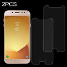 2 PCS For Galaxy J7 (2017) (EU Version) 0.26mm 9H Surface Hardness 2.5D Explosion-proof Non-full Screen Tempered Glass Screen Film - 1