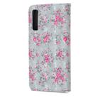 Rose Pattern Horizontal Flip Leather Case for Galaxy A7 (2018), with Holder & Card Slots & Photo Frame & Wallet - 3