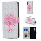 Pink Tree Pattern Horizontal Flip Leather Case for Galaxy A7 (2018), with Holder & Card Slots & Photo Frame & Wallet - 1