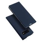 DUX DUCIS PU + TPU Horizontal Flip Leather Case for Galaxy S10, with Holder & Card Slots(Blue) - 1