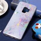 Galaxy S9 Color Plating Marble Texture Soft TPU Protective Back Case (Purple) - 1
