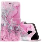 For Galaxy S9 Pink Seawater Pattern Horizontal Flip Leather Case with Holder & Card Slots & Wallet - 1