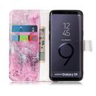 For Galaxy S9 Pink Seawater Pattern Horizontal Flip Leather Case with Holder & Card Slots & Wallet - 4