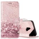 For Galaxy S9 Rose Gold Pattern Horizontal Flip Leather Case with Holder & Card Slots & Wallet - 1