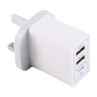 3A Max Output USB-PD + Dual QC3.0 USB Ports Travel Fast Charger, UK Plug - 1