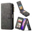 CaseMe Crazy Horse Texture Detachable Multifunctional Horizontal Flip Leather Case for Galaxy S10, with Card Slot & Holder & Zipper Wallet & Photo Frame (Black) - 1